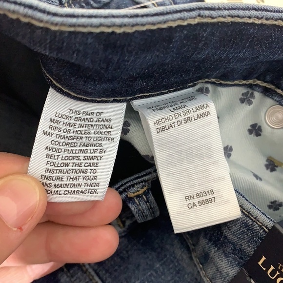 - NWT Lucky Brand Blue Ava Midrise Distress Jean Leggings skinny - Picture 8 of 9